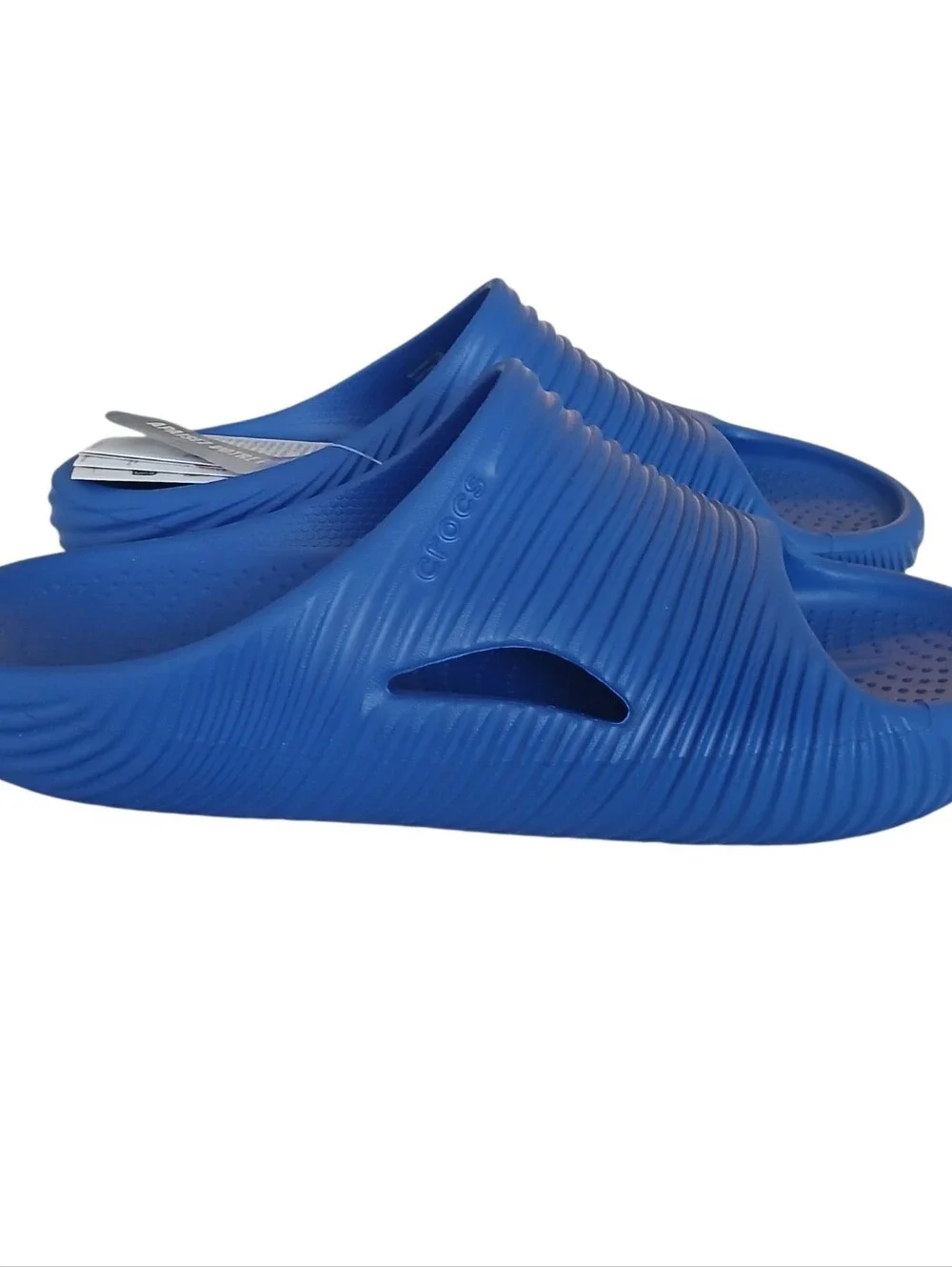 NEW CROCS Mellow Tide Recovery Slides Women's 10 Blue Relaxation Comfort